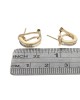 Princess Diamond Miniature Half Hoop Earrings